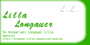 lilla longauer business card